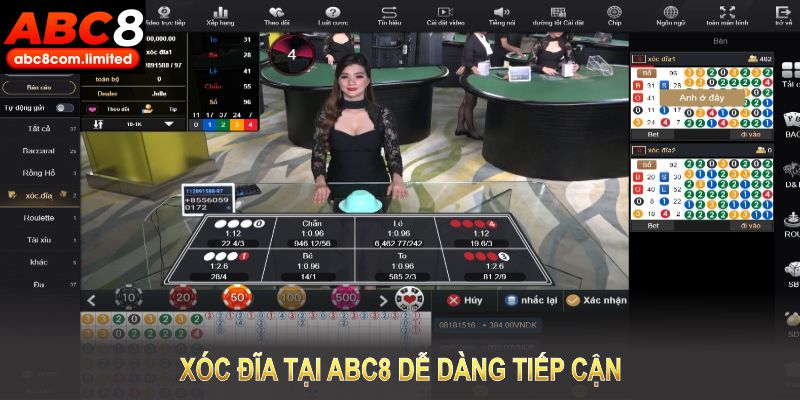 Xóc đĩa tại ABC8 dễ dàng tiếp cận và mang lại cơ hội thắng lớn